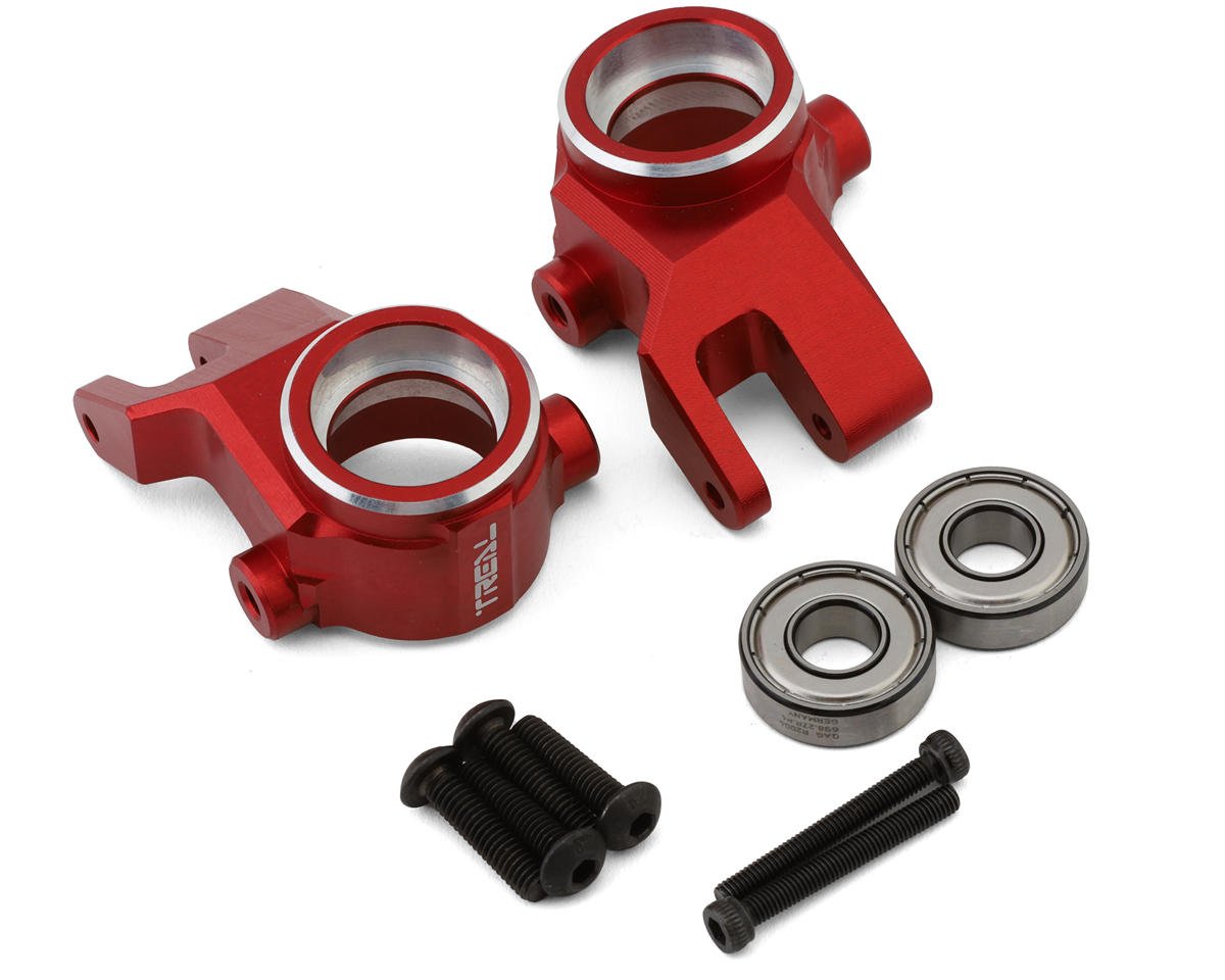 Treal Hobby Aluminum Steering Knuckles for Traxxas Sledge (Red) (2) (TLHTSLEDGE-04)