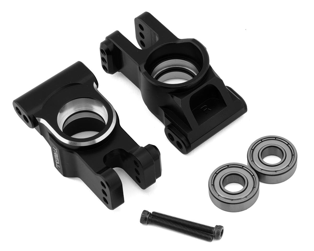 Treal Hobby Aluminum Rear Hub Carriers for Traxxas Sledge (Black) (2) (TLHTSLEDGE-05)
