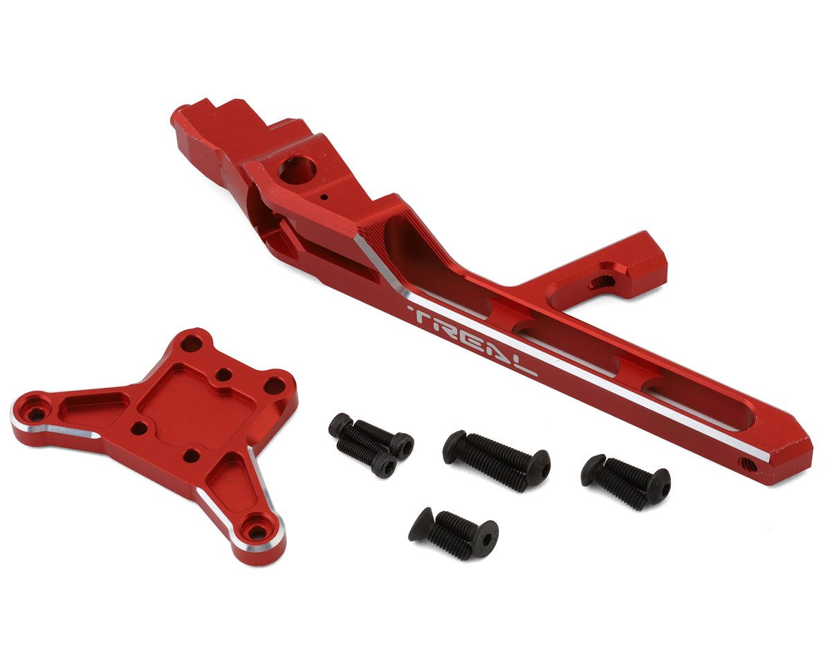 Treal Hobby Aluminum Front Chassis Brace Set for Traxxas Sledge (Red) (TLHTSLEDGE-48)