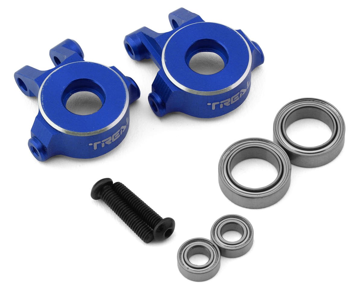 Treal Hobby Aluminum Front Steering Knuckles for Traxxas TRX-4M (Blue) (2) (TLHTTRX-4M-08)