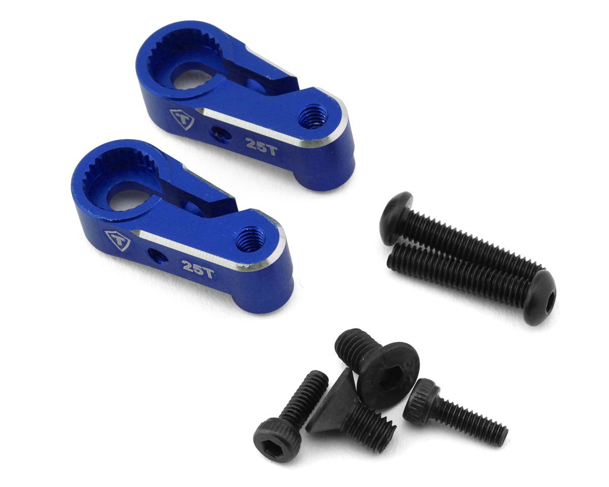 Treal Hobby Aluminum Clamping Servo Horns for Traxxas TRX-4M (Blue) (2) (25T) (TLHTTRX-4M-78)