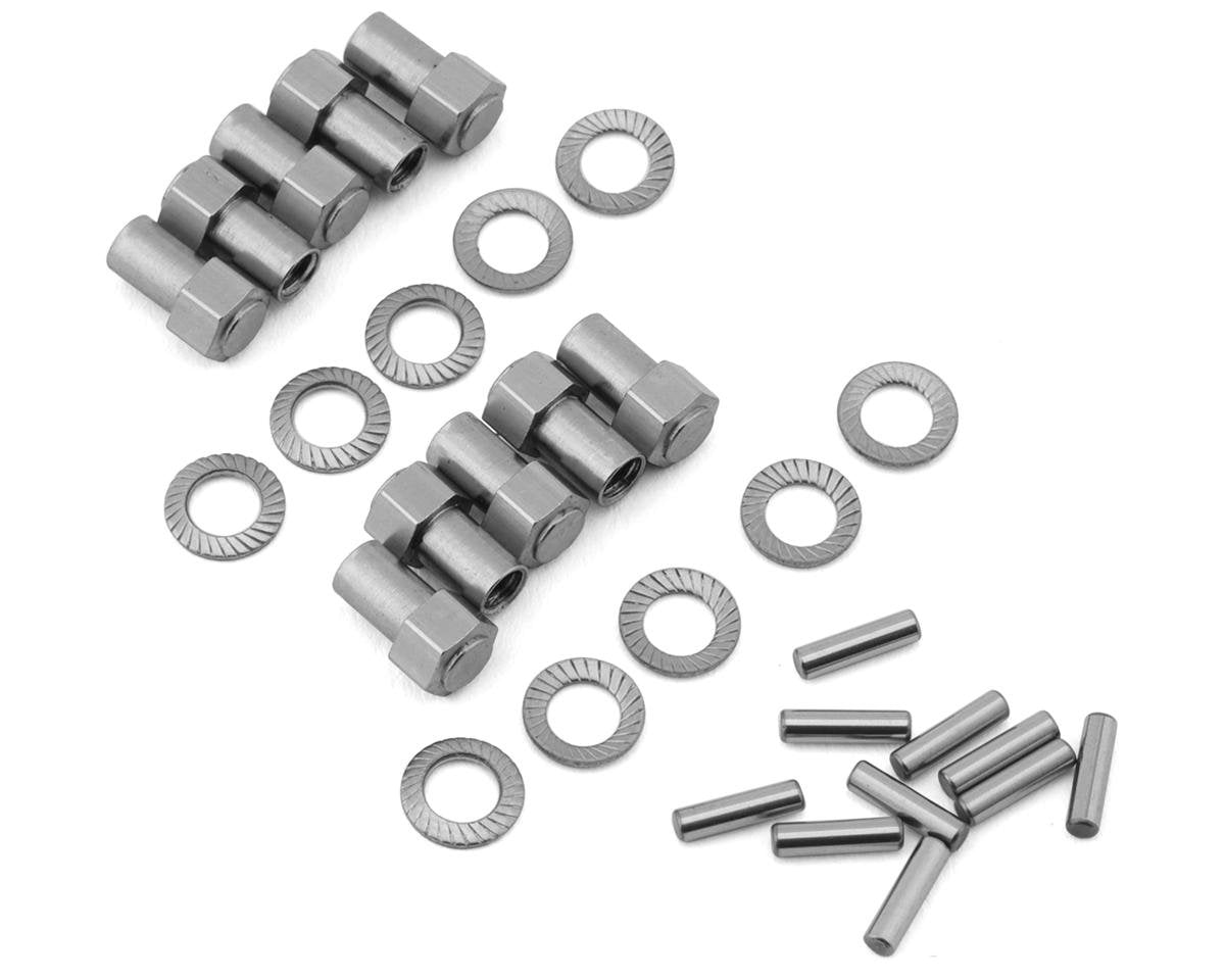 Treal Hobby Brass Extended Wheel Hub Hexes Hardware Set for Traxxas TRX-4M (TLHTTRX-4M-91)