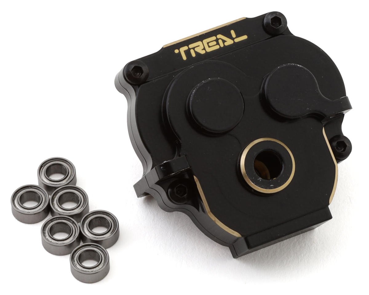 Treal Hobby Brass Transmission Gearbox Housing for Traxxas TRX-4M (Black) (44g) (TLHTTRX-4M-96)