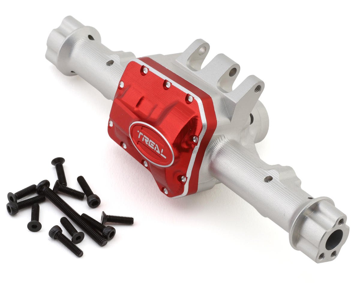 Treal Hobby V2 CNC-Machined Aluminum Rear Axle Housing for Traxxas TRX-4 (Silver) (TLHTTRX4-37)