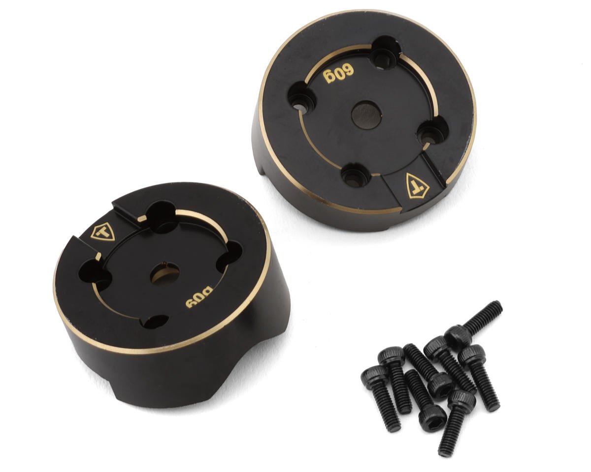 Treal Hobby Axial UTB18 Brass Portal Covers (Black) (2) (TLHTUTB18-01)