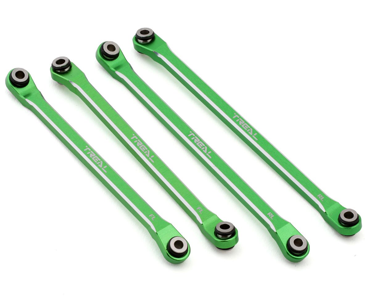 Treal Hobby Axial UTB18 Aluminum Lower Chassis 4-Link Upgrade Set (Green) (TLHTUTB18-54)