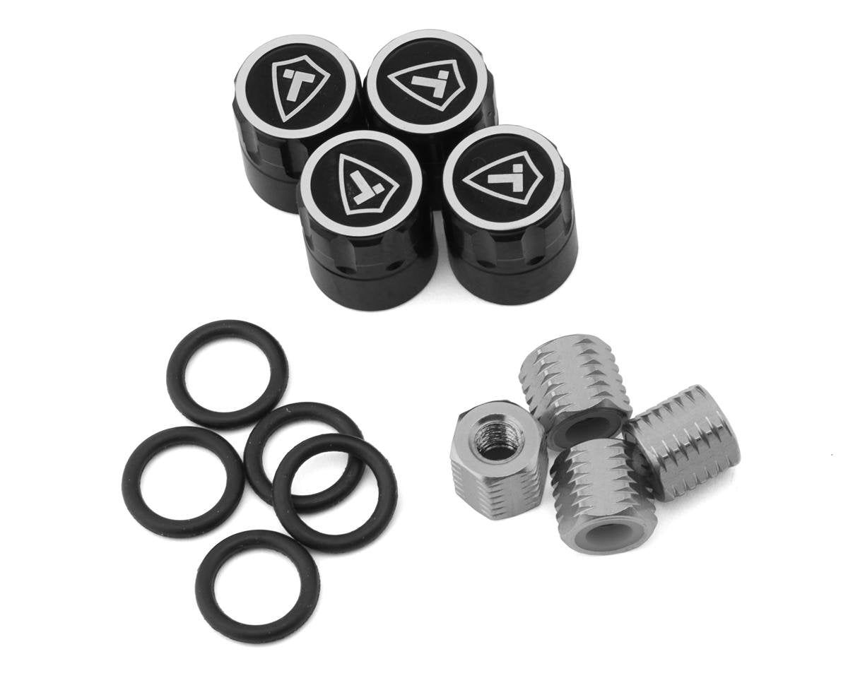 Treal Hobby 1.9" Scale 4mm Wheel Center Caps (Black) (4) (TLHTWHEEL-107)