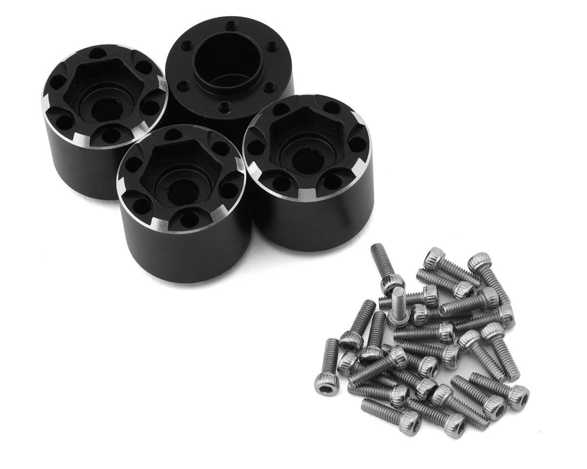 Treal Hobby 1.9" Beadlock Wheel Hub Extension Spacers (Black) (4) (18mm) (TLHTWHEEL-130)