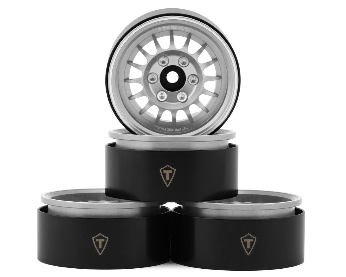 Treal Hobby Type N 1.9" Multi-Spoke Beadlock Wheels (Silver) (4) (TLHTWHEEL-161)