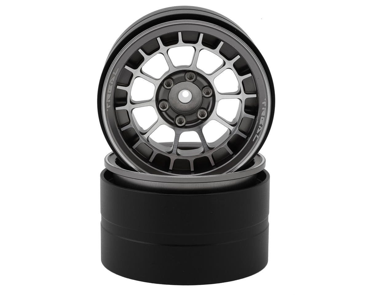 Treal Hobby 2.2" Beadlock Wheels (Titanium/Silver) (2) (TLHTWHEEL-48)