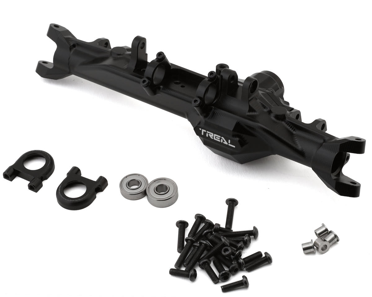 Treal Hobby H10 Optic 7075 CNC-Machined Aluminum Front Axle Housing (Black) (TLHVPH10-02)