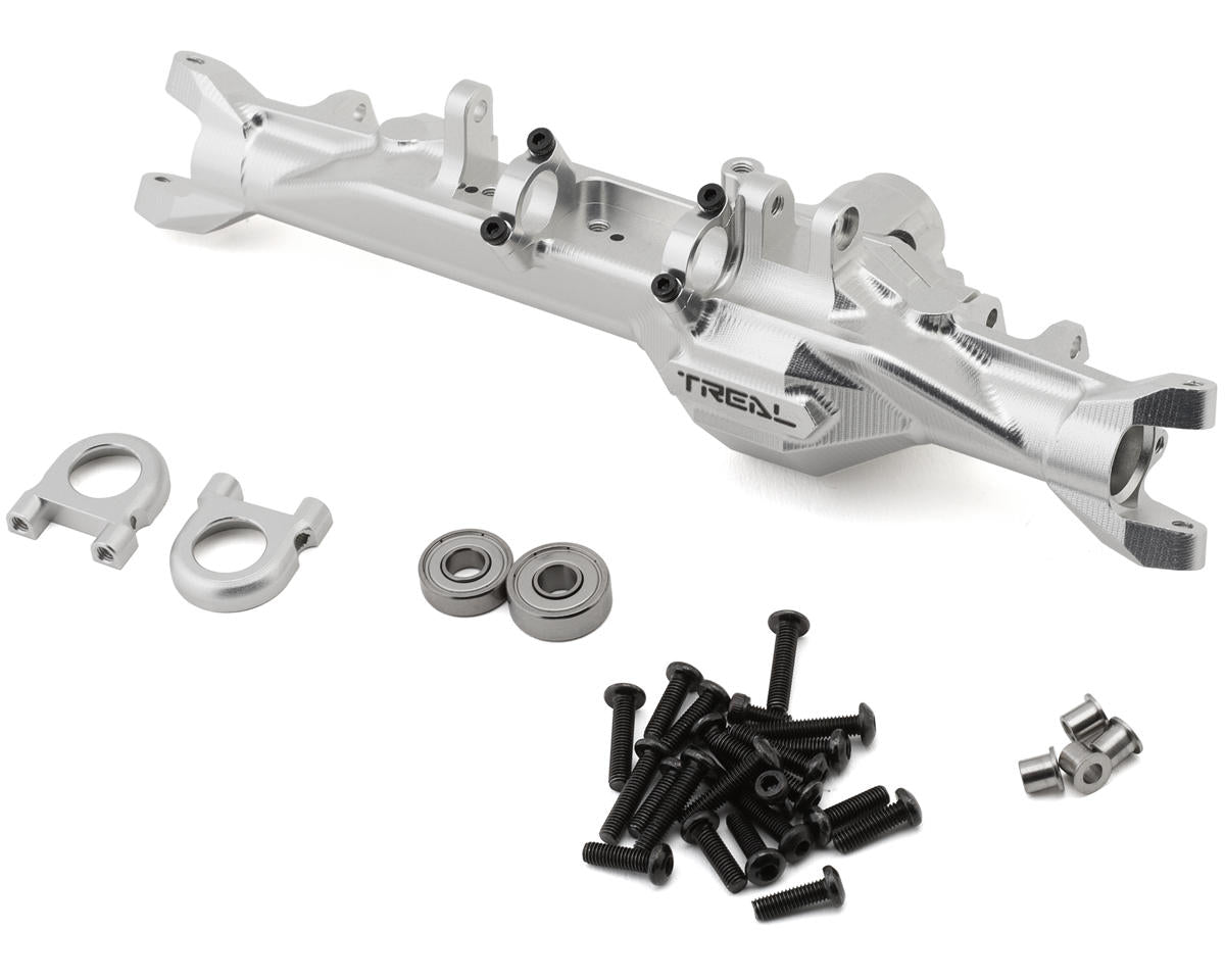 Treal Hobby H10 Optic 7075 CNC-Machined Aluminum Front Axle Housing (Silver) (TLHVPH10-03)