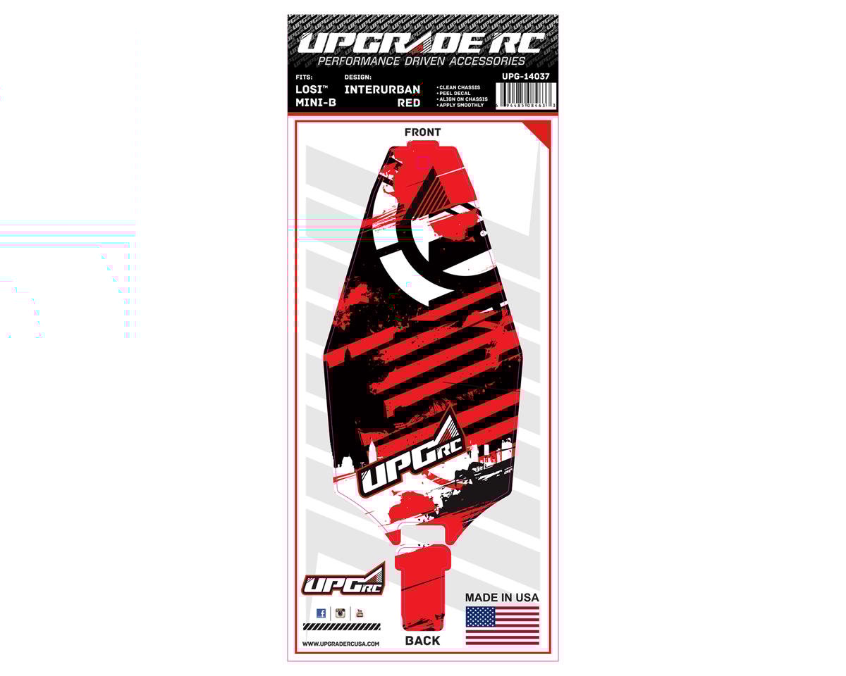 UpGrade RC Chassis Protector for Losi¨ Mini-Bª (InterUrban Red) (1) (UPG-14037)
