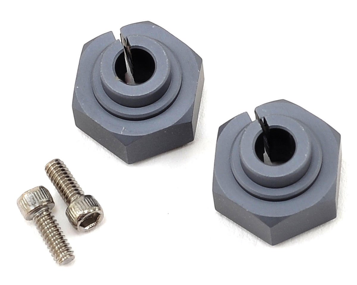 Vanquish Products Aluminum 12mm Clamping Wheel Hex (2) (Gray) (VPS07081)