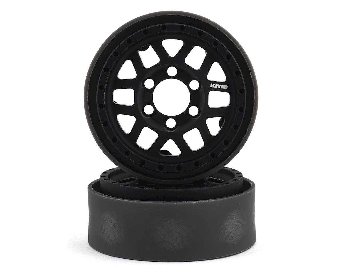 Vanquish Products KMC XD229 Machete V2 1.9" Beadlock Crawler Wheels (Black) (2) (VPS07740)
