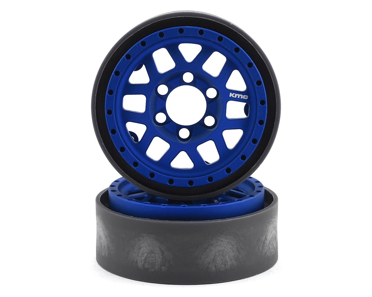 Vanquish Products KMC XD229 Machete V2 1.9" Beadlock Crawler Wheels (Blue) (2) (VPS07743)