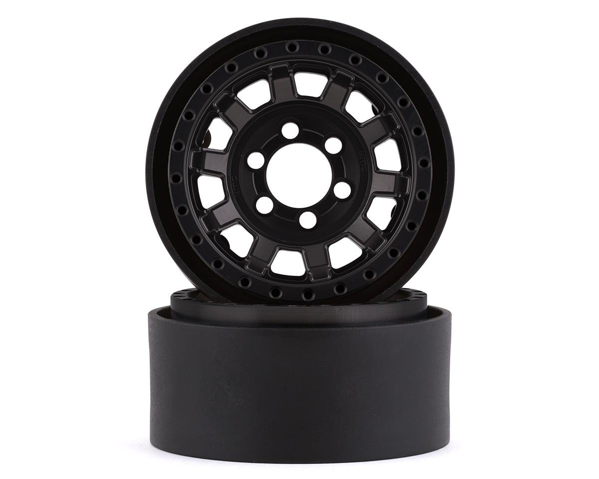 Vanquish Products KMC KM236 Tank 1.9" Beadlock Crawler Wheels (Black) (2) (VPS07780)