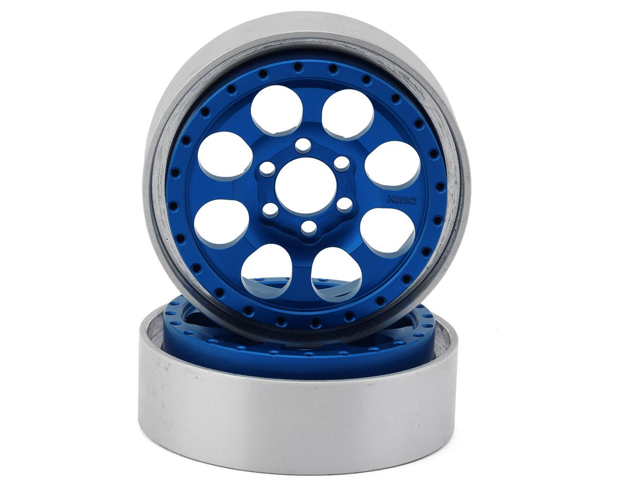 Vanquish Products KMC 2.2 KM237 Riot Beadlock Crawler Wheels (Blue) (2) (VPS08064)