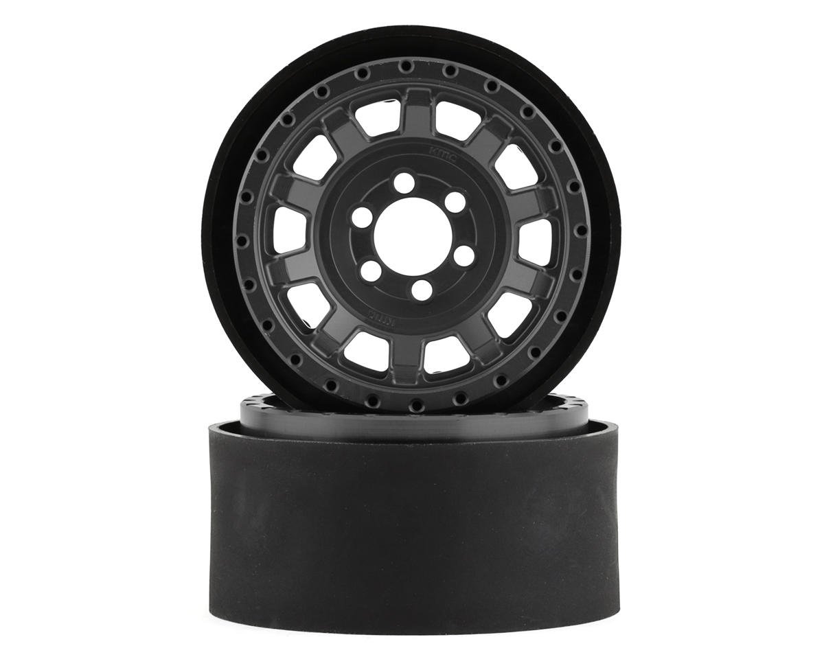 Vanquish Products KMC KM236 Tank 2.2" Beadlock Crawler Wheels (Grey) (2) (VPS08703)