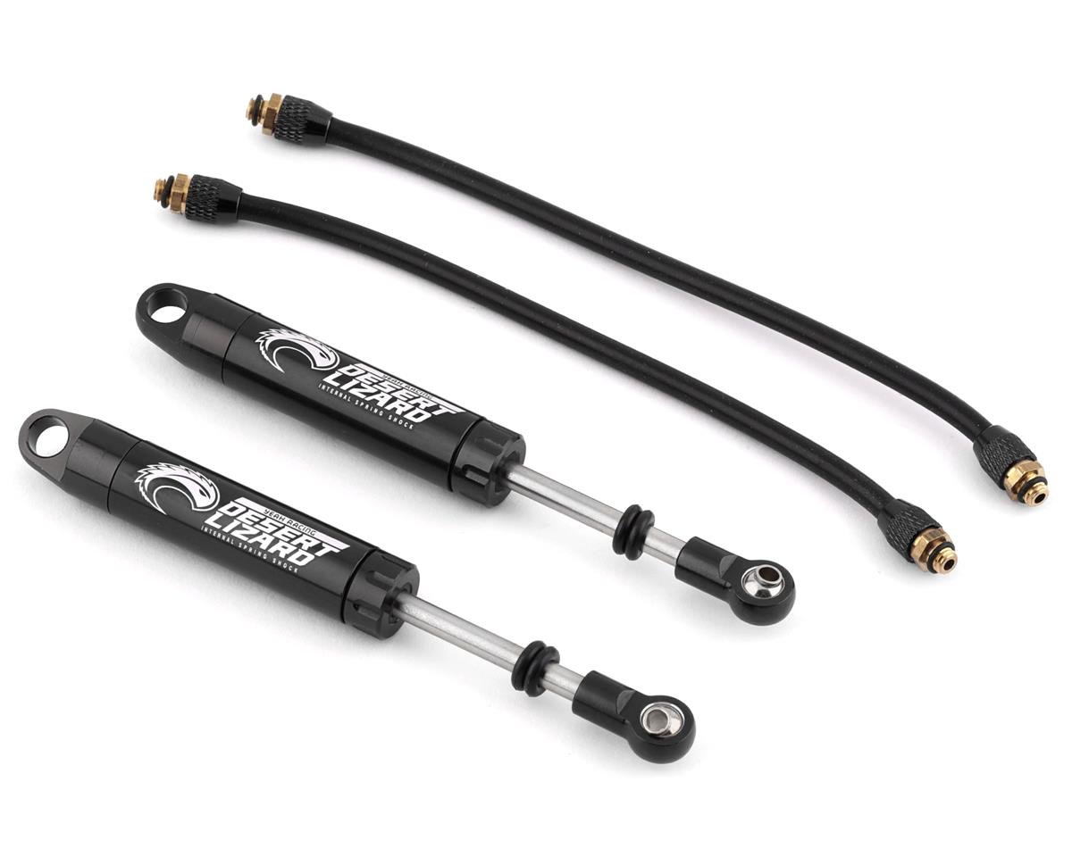 Yeah Racing Desert Lizard Piggyback Shocks w/Reservoir (Black) (2) (90mm) (YEA-DDP-090BK)