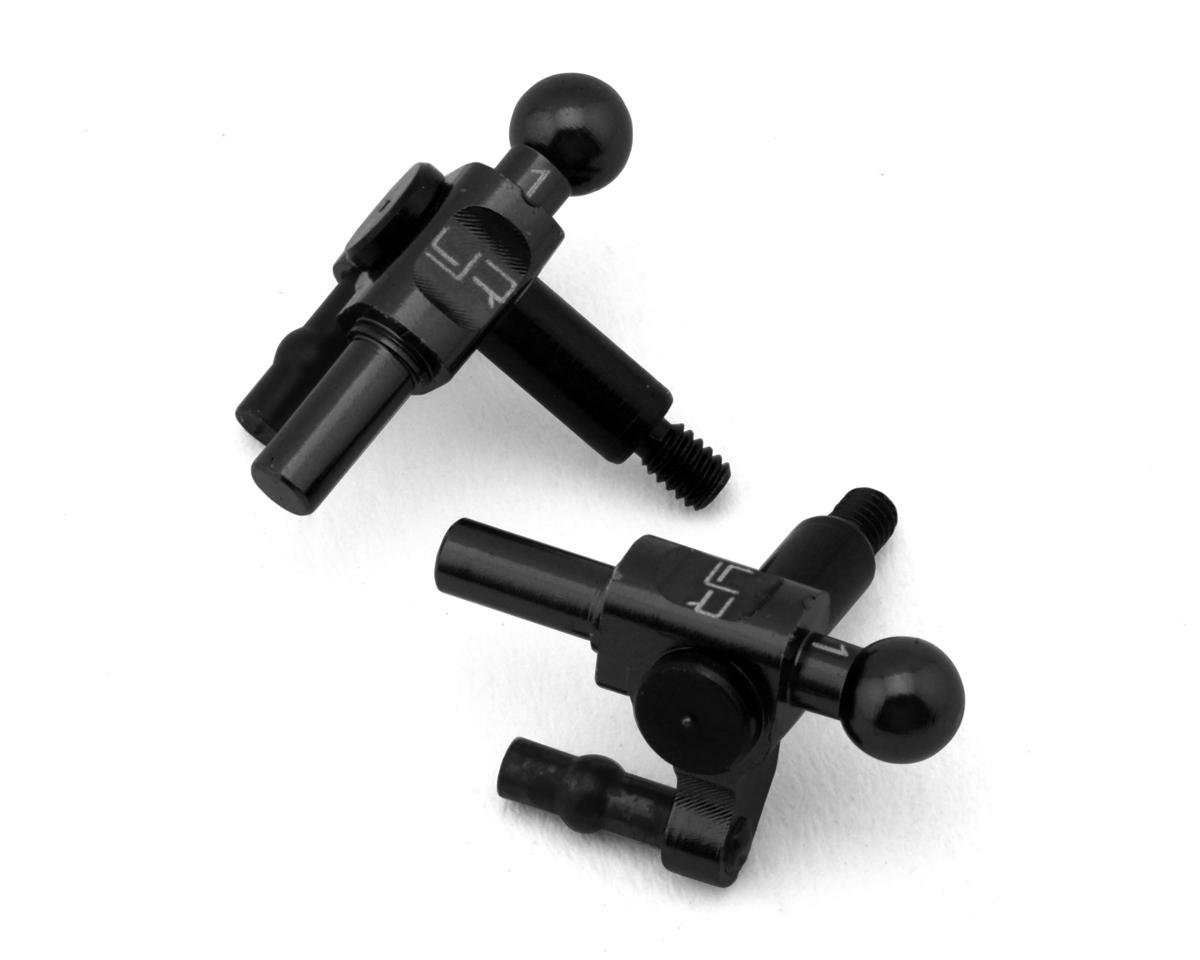 Yeah Racing Kyosho Mini-Z Aluminum Steering Knuckles (Black) (2) (+1 Camber) (YEA-KYMR-011BK)