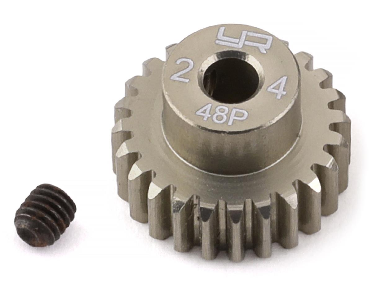 Yeah Racing 48P Hard Coated Aluminum Pinion Gear (24T) (YEA-MG-48024)