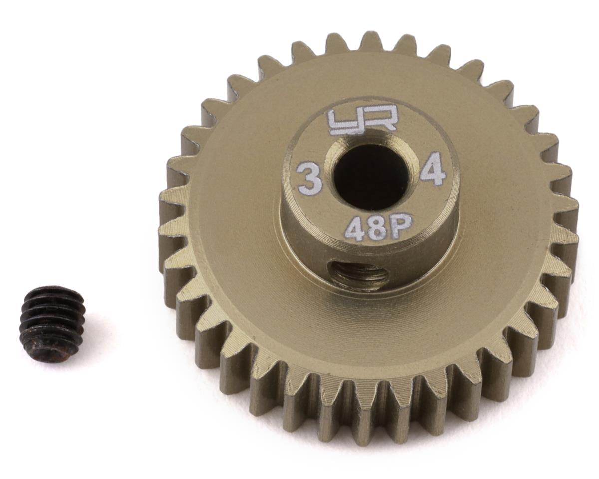 Yeah Racing 48P Hard Coated Aluminum Pinion Gear (34T) (YEA-MG-48034)