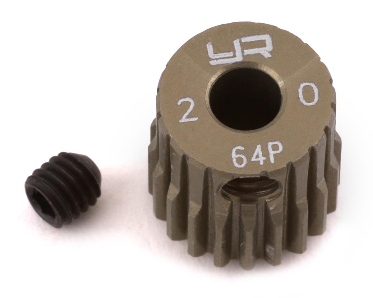 Yeah Racing 64P Hard Coated Aluminum Pinion Gear (20T) (YEA-MG-64020)