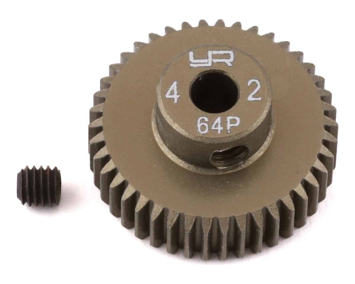 Yeah Racing 64P Hard Coated Aluminum Pinion Gear (42T) (YEA-MG-64042)