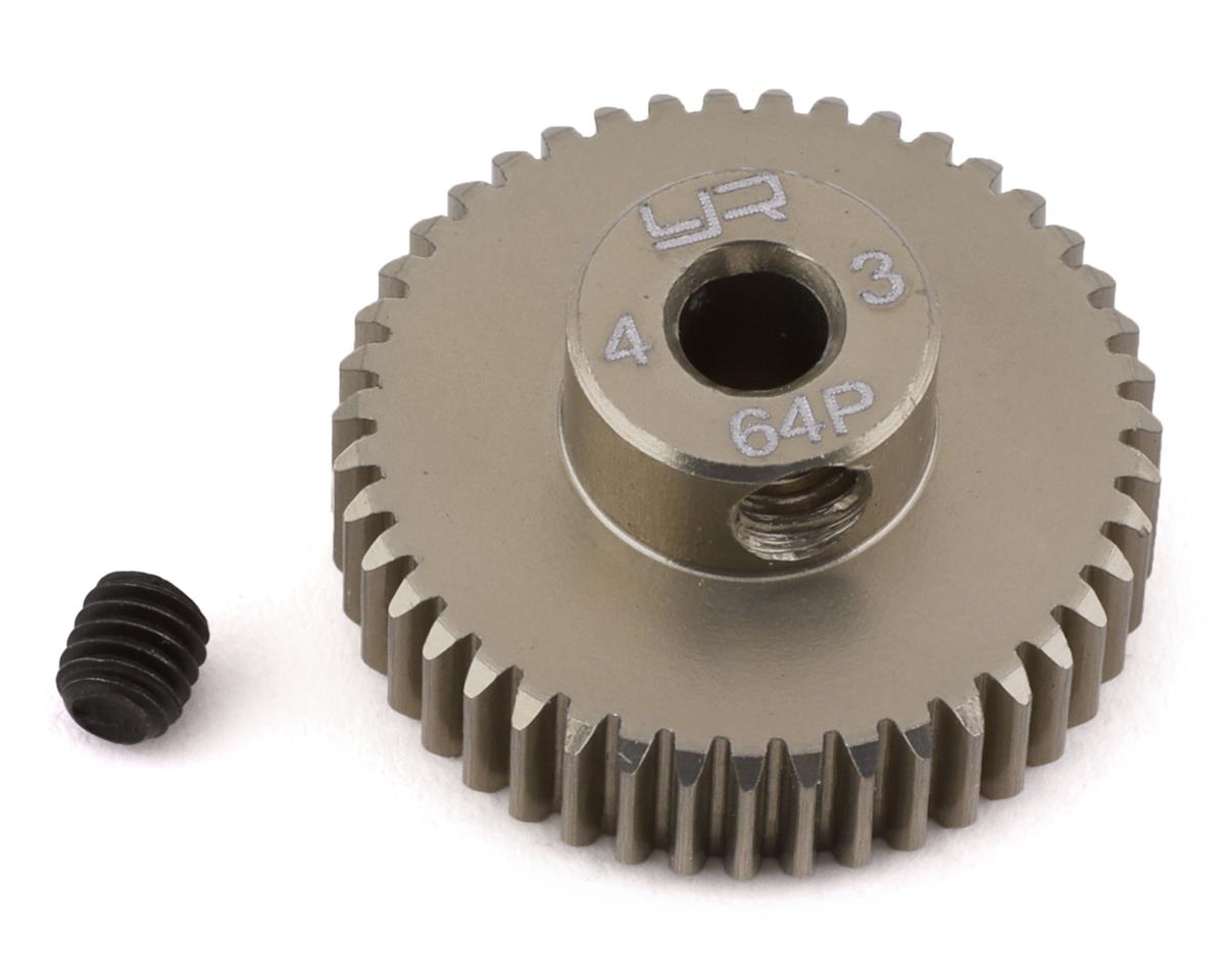 Yeah Racing 64P Hard Coated Aluminum Pinion Gear (43T) (YEA-MG-64043)