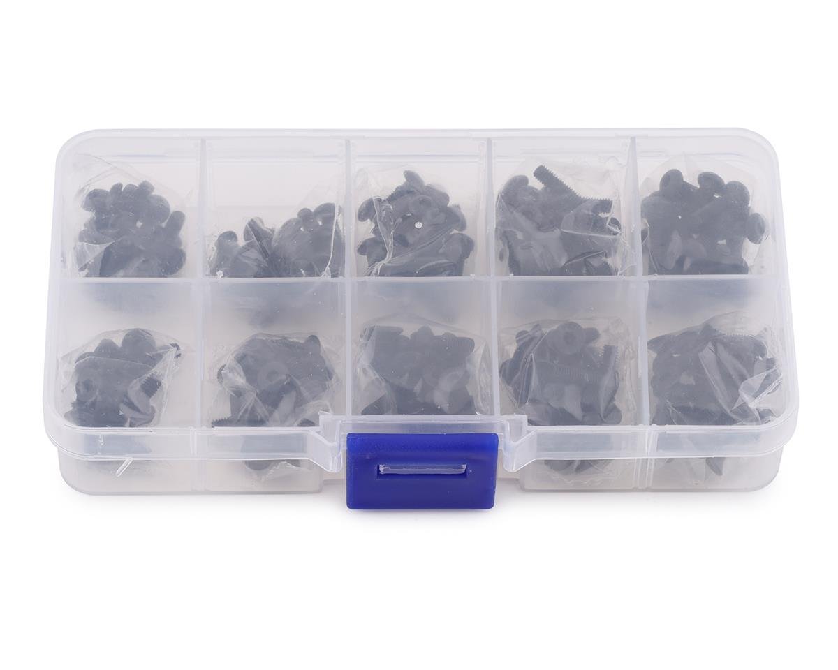 Yeah Racing 3mm Carbon Steel Screw Set w/Case (200) (Flat Head/Button Head) (YEA-SSS-200)