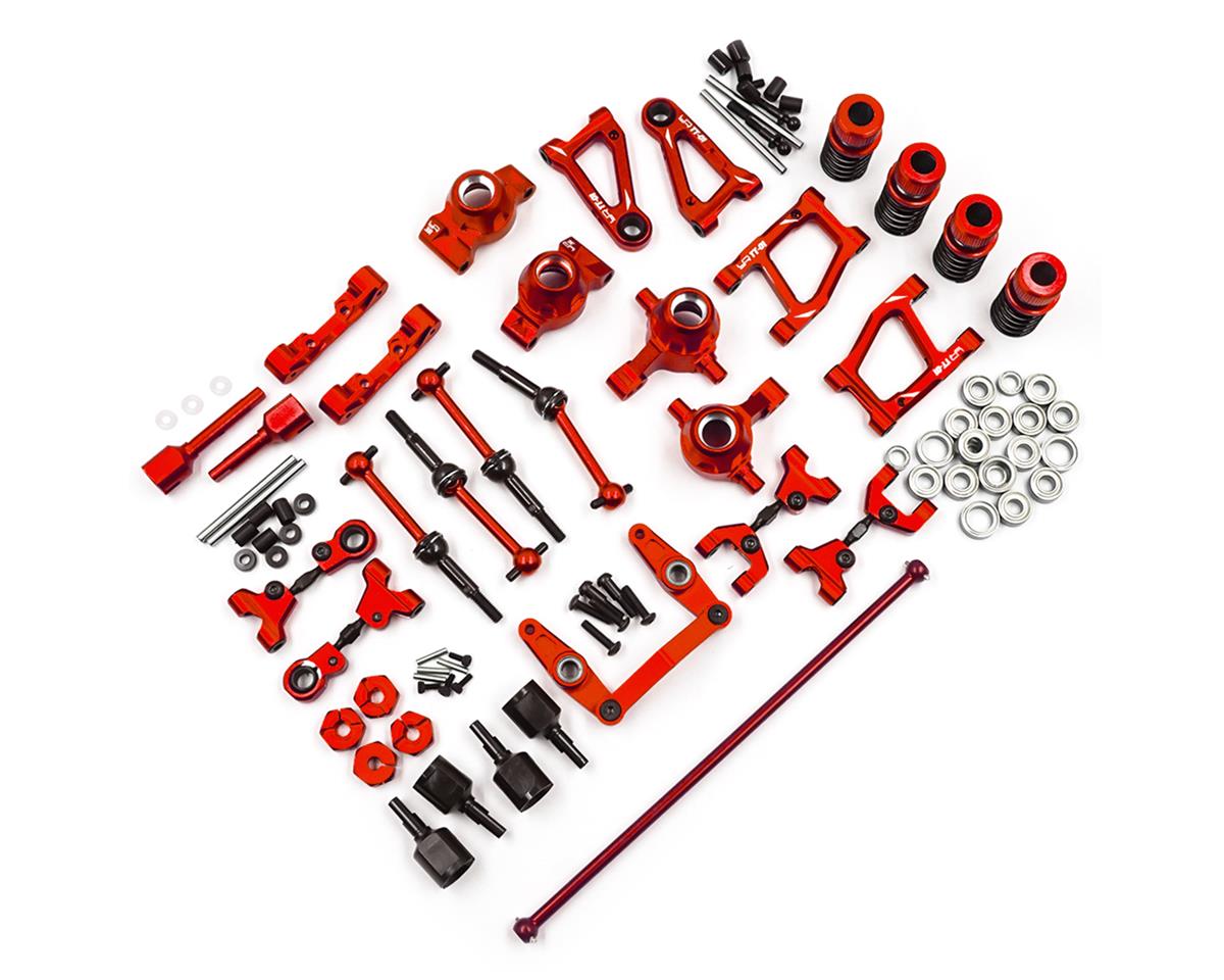 Yeah Racing Tamiya TT-01/TT-01E Aluminum Performance Conversion Kit (Red) (YEA-TATT-S05RD)