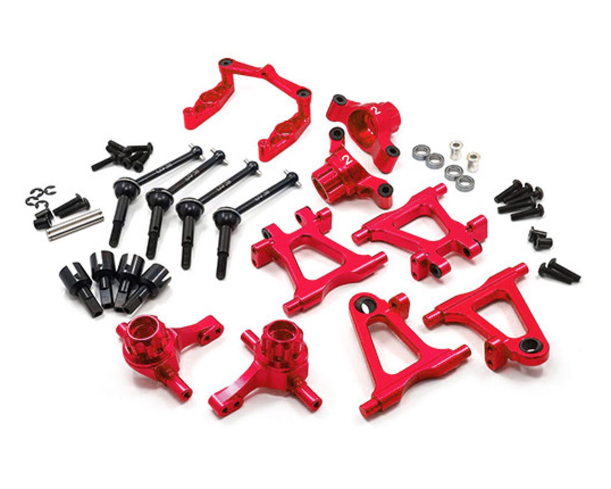 Yeah Racing Tamiya TT-02 Aluminum Essential Upgrade Set (Red) (YEA-TT02-S01RD)