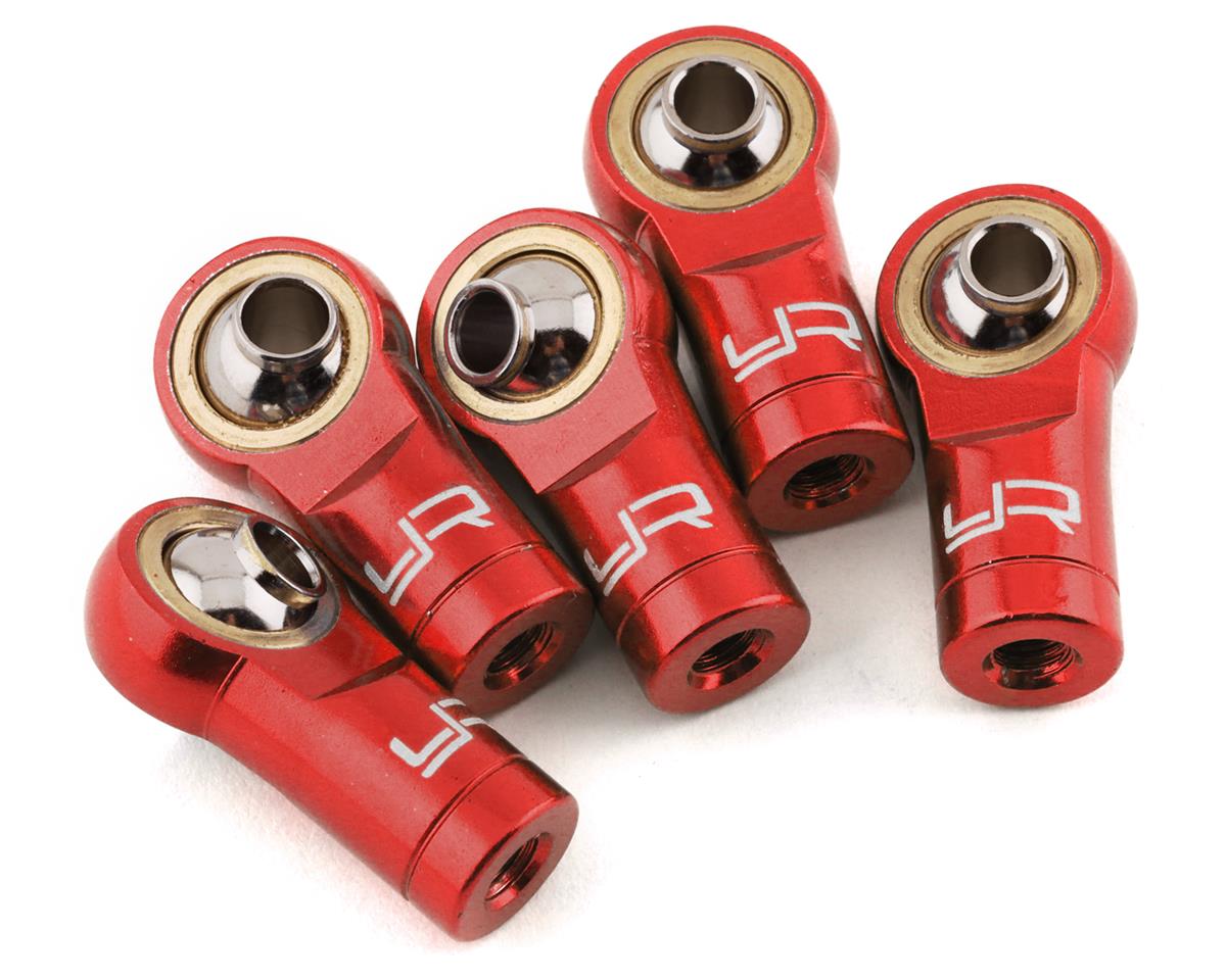 Yeah Racing 3mm Aluminum Threaded Rod Ends (Red) (5) (Reverse Thread) (YEA-YA-0572RD)