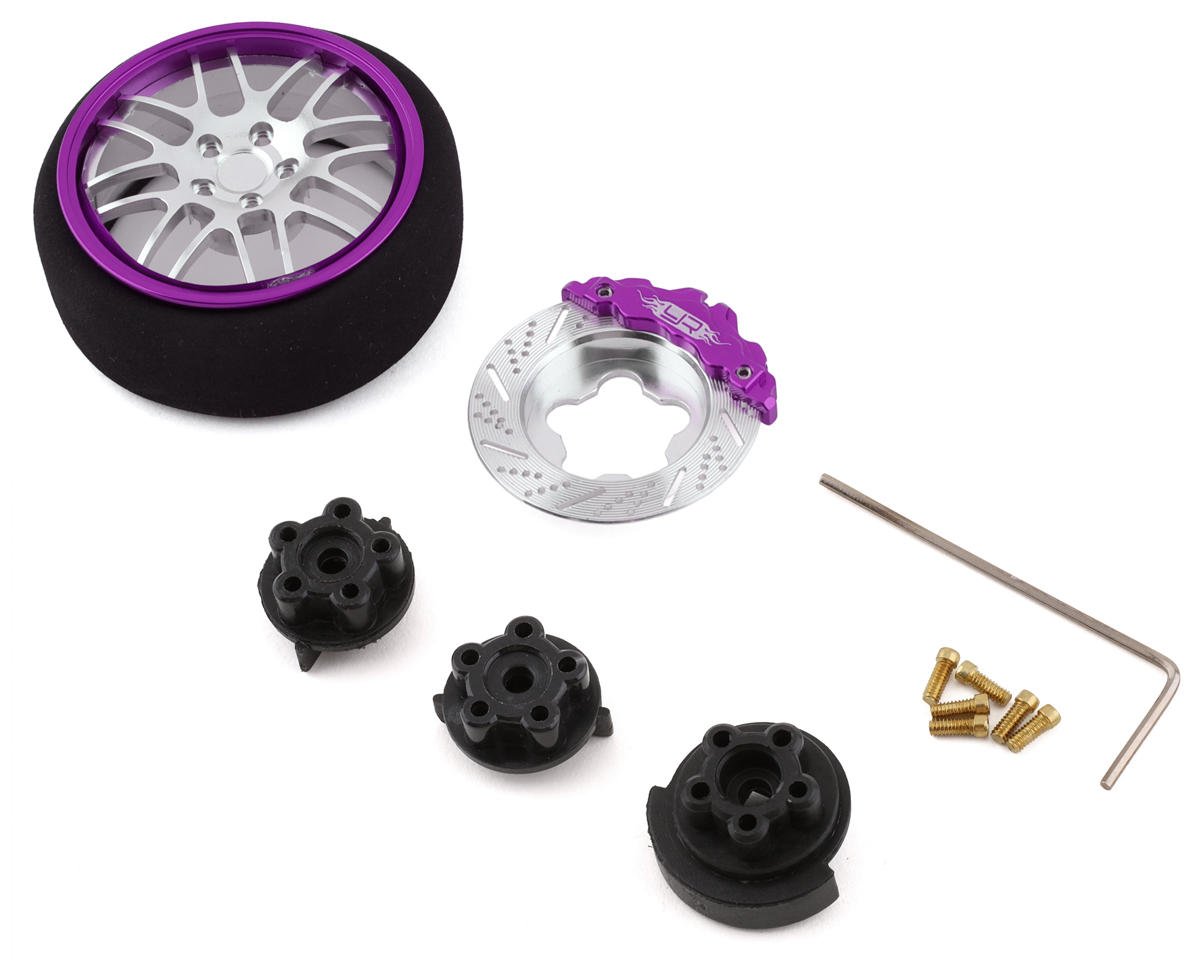 Yeah Racing Type B Aluminum Transmitter Steering Wheel Set (Purple) (YEA-YA-0626PP)