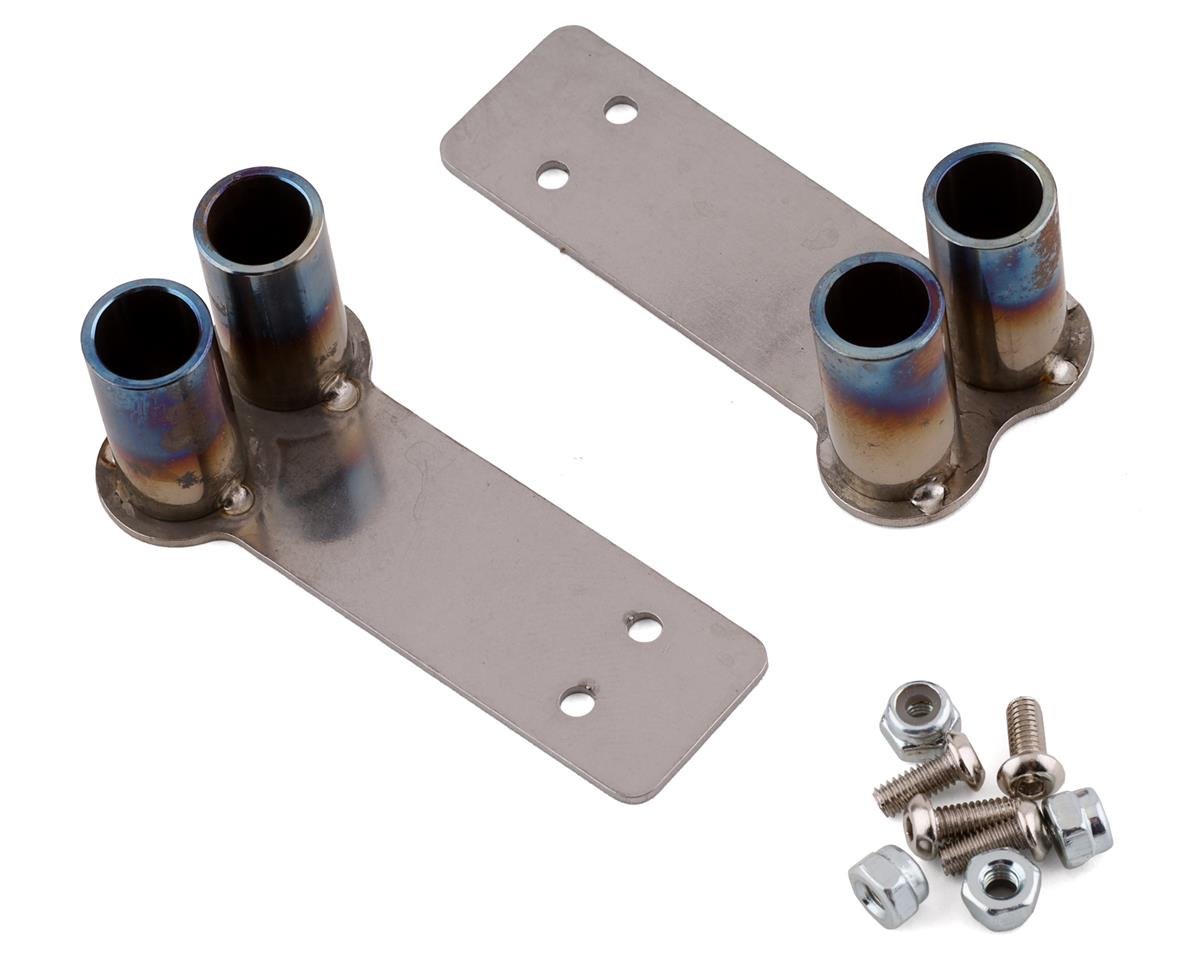 Yeah Racing 1/10 Stainless Steel Dual Exhaust Tips (2) (Silver) (YEA-YA-0629)