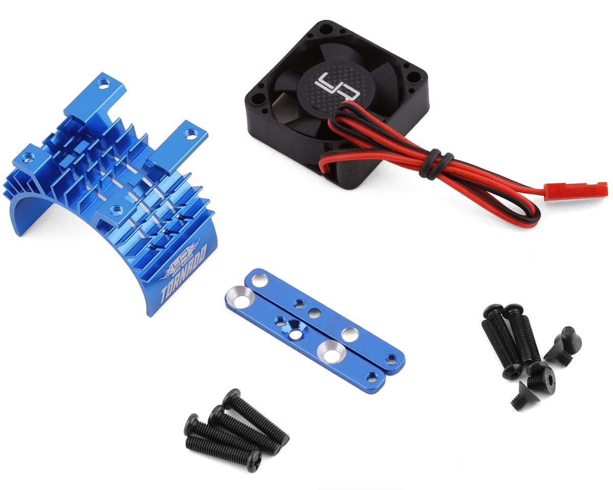 Yeah Racing 540/550 Aluminum Heat Sink w/30mm High Speed Tornado Fan (Blue) (YEA-YA-0653BU)