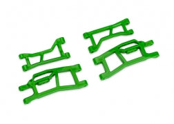 TRAXXAS - Suspension arms, front (upper left (1)/ upper right (1)/ lower left (1)/ lower right (1)) (green) (for use with #10790 Mini Maxx® WideMaxx® suspension kit) (10725-GRN)