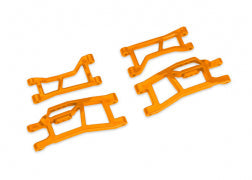 TRAXXAS - Suspension arms, front (upper left (1)/ upper right (1)/ lower left (1)/ lower right (1)) (orange) (for use with #10790 Mini Maxx® WideMaxx® suspension kit) (10725-ORNG)