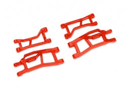 TRAXXAS - Suspension arms, front (upper left (1)/ upper right (1)/ lower left (1)/ lower right (1)) (red) (for use with #10790 Mini Maxx® WideMaxx® suspension kit) (10725-RED)