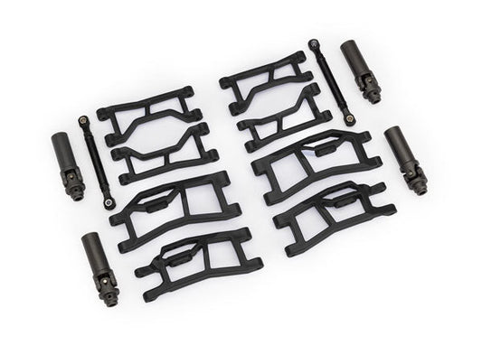 TRAXXAS - Suspension kit, Mini Maxx® WideMaxx®, black (includes front & rear suspension arms, front toe links & outer half shafts (extended)) (10790-BLK)