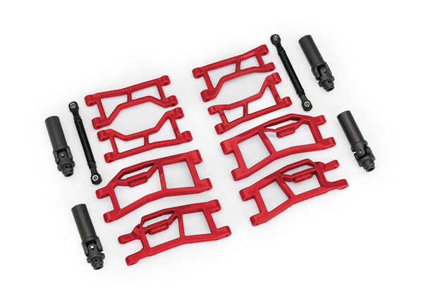 TRAXXAS - Suspension kit, Mini Maxx® WideMaxx®, red (includes front & rear suspension arms, front toe links & outer half shafts (extended)) (10790-RED)