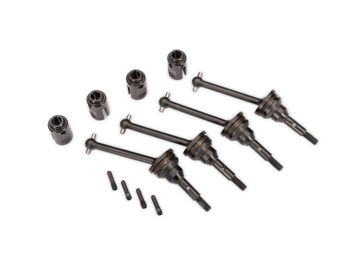 TRAXXAS - Steel CV Driveshaft Assemblies & Drive Cups (4) (10850X)
