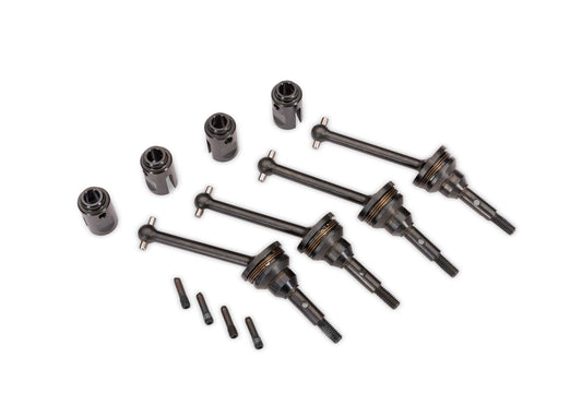 TRAXXAS - Steel CV Driveshaft Assemblies & Drive Cups (4) (10850X)