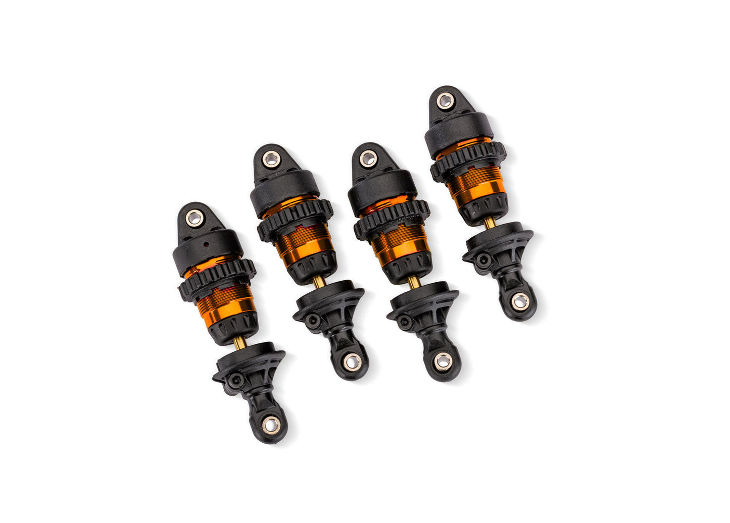 TRAXXAS - Orange Aluminum Mini GTR Short Shocks (4) (10865-ORNG)