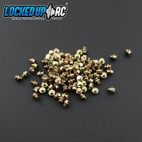 LOCKED UP RC - M2 x 1mm Scale Hex Bolts (100) MC Zinc (Stainless Steel) (1220-M2X1MCZ)