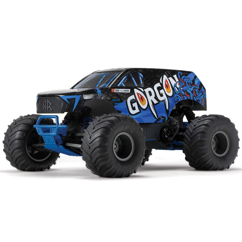 ARRMA - 1/10 GORGON 2WD RTR Brushed Monster Truck, Blue (ARA3230T1)