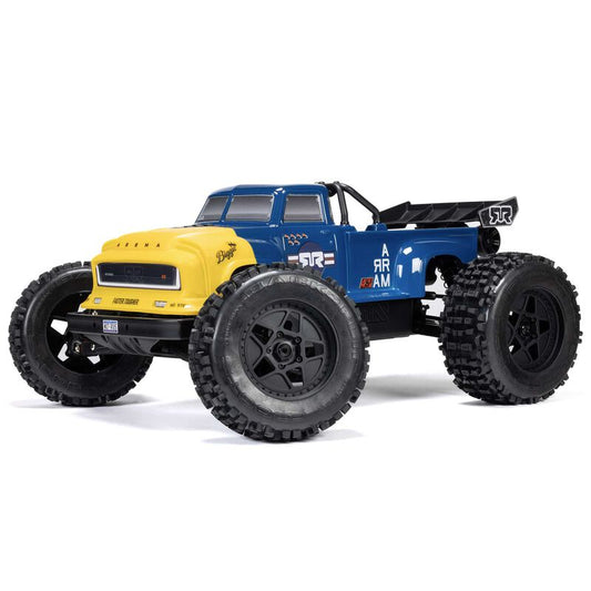 ARRMA - 1/8 NOTORIOUS 4X4 6S BLX BRUSHLESS V6 STUNT TRUCK RTR (Blue) (ARA8611V6T2)