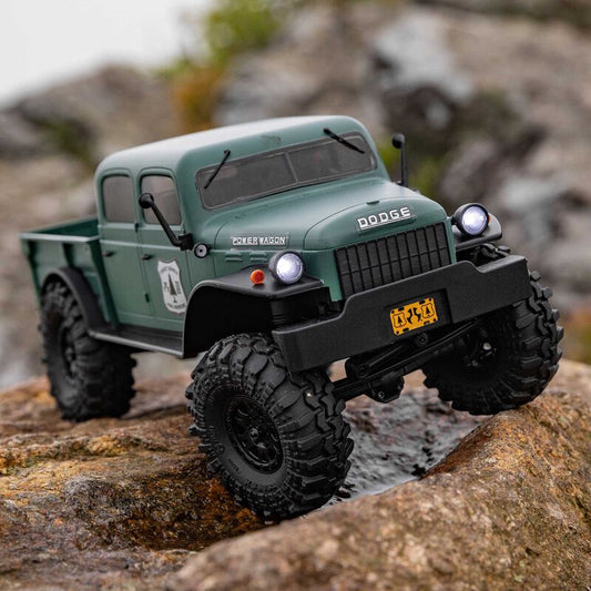AXIAL - SCX24 40's 4 Door Dodge Power Wagon, Green: 1/24 4WD-RTR (AXI00007T2)