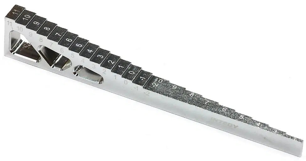 INTEGY - T2 Ride Height+Droop Gauge+Chassis Gauge for 1/10 Size Touring Car Chassis (C24817SILVER)